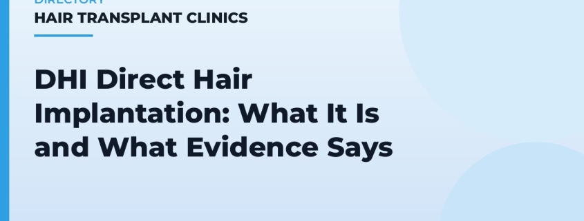 DHI Direct Hair Implantation: What It Is and What Evidence Says