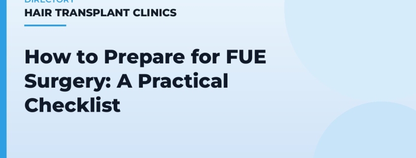 How to Prepare for FUE Surgery: A Practical Checklist
