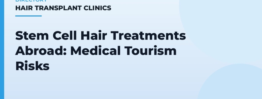 Stem Cell Hair Treatments Abroad: Medical Tourism Risks