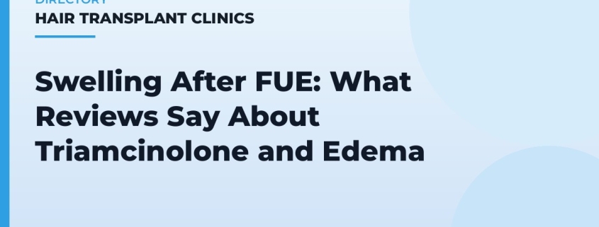 Swelling After FUE: What Reviews Say About Triamcinolone and Edema